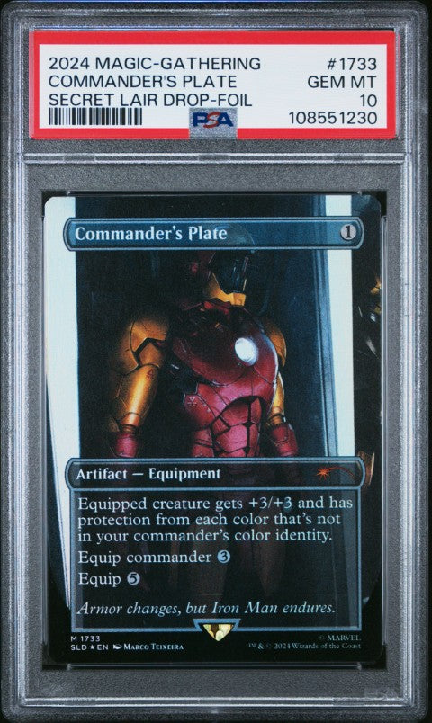 2024 Magic The Gathering Secret Lair Drop #1733 Commander's Plate Secret Lair Drop-Foil PSA 10