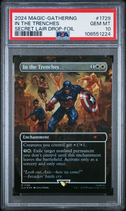 2024 Magic The Gathering Secret Lair Drop #1729 In The Trenches Secret Lair Drop-Foil PSA 10