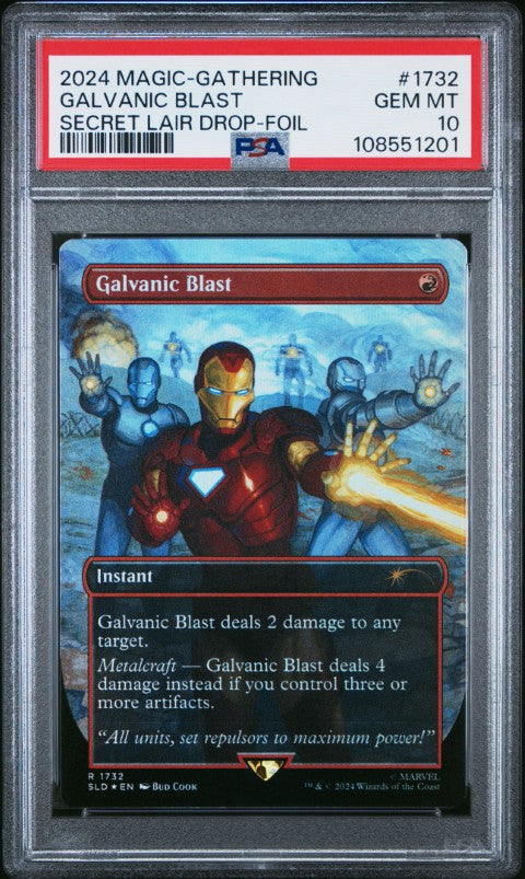 2024 Magic The Gathering Secret Lair Drop #1732 Galvanic Blast Secret Lair Drop-Foil PSA 10