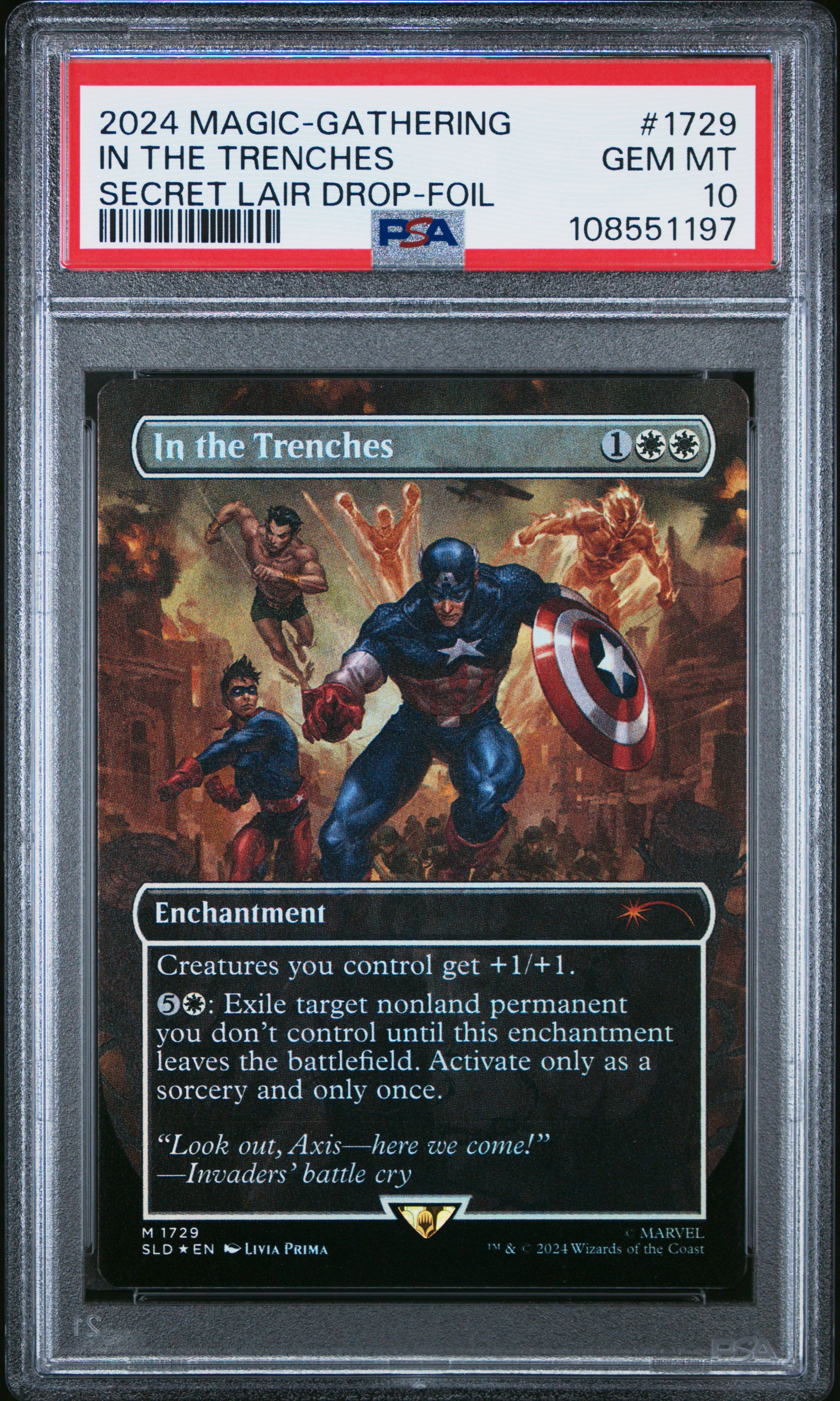 2024 Magic The Gathering Secret Lair Drop #1729 In The Trenches Secret Lair Drop-Foil PSA 10
