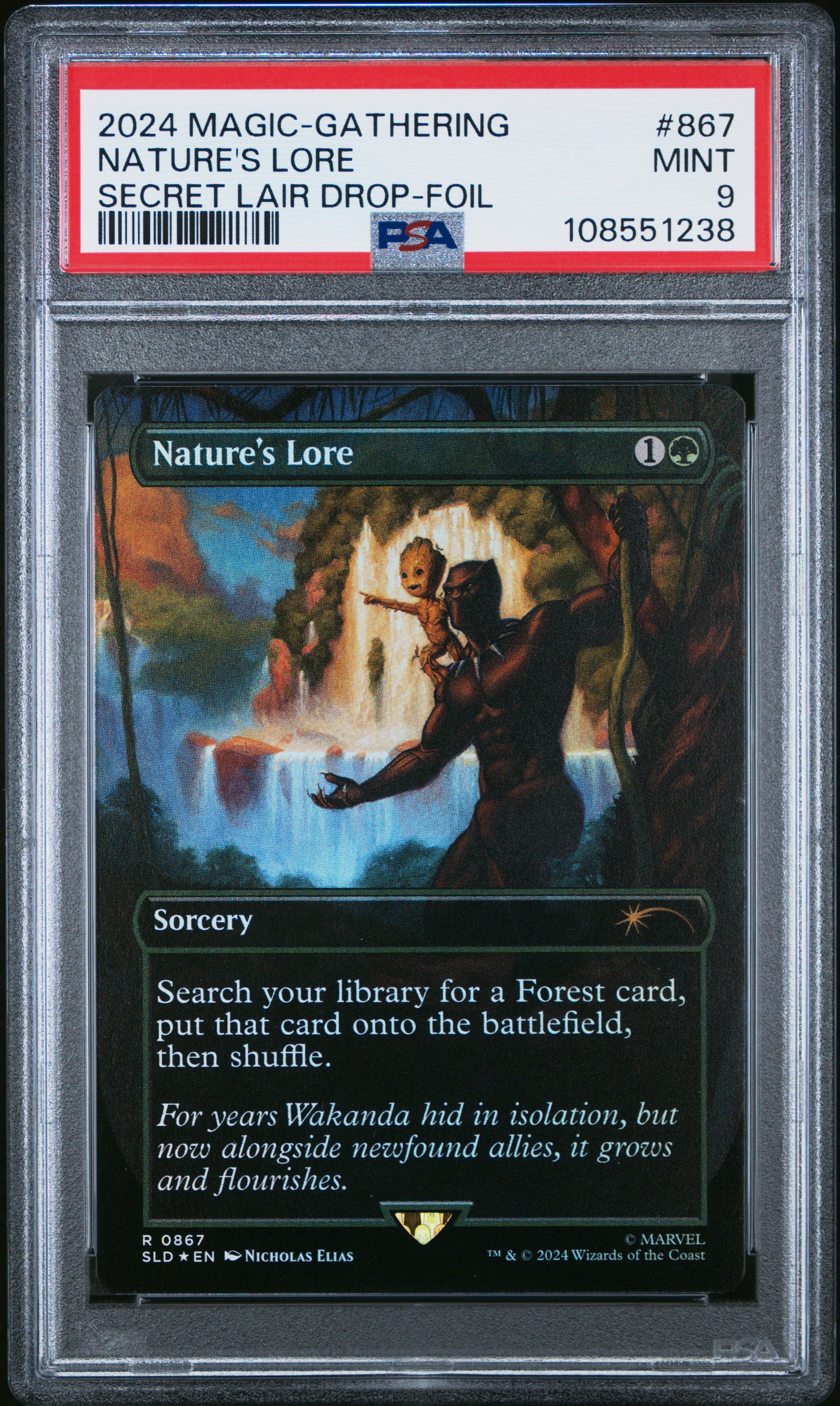 2024 Magic The Gathering Secret Lair Drop #867 Nature'S Lore Secret Lair Drop-Foil PSA 9