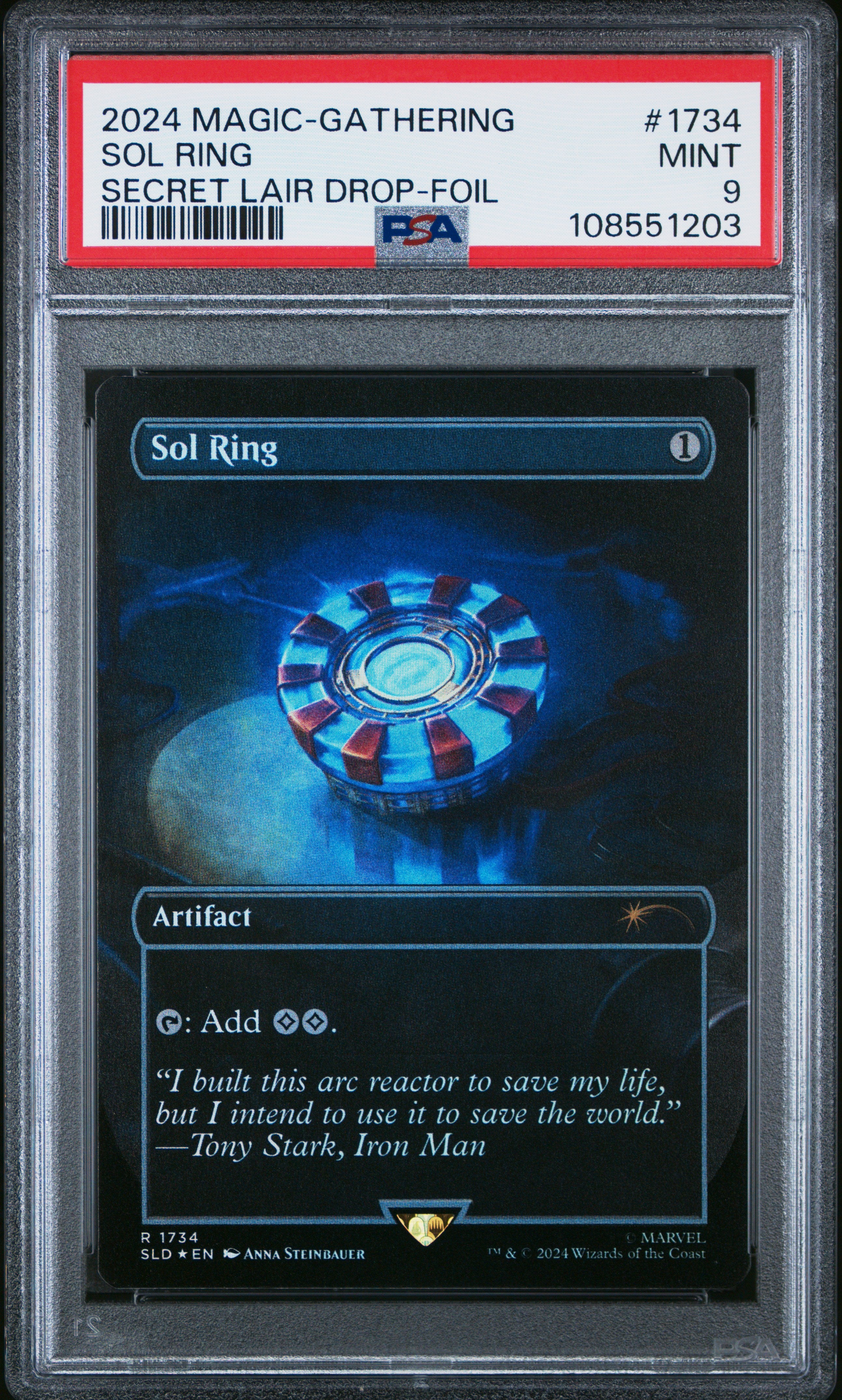 2024 Magic The Gathering Secret Lair Drop #1734 Sol Ring Secret Lair Drop-Foil PSA 9