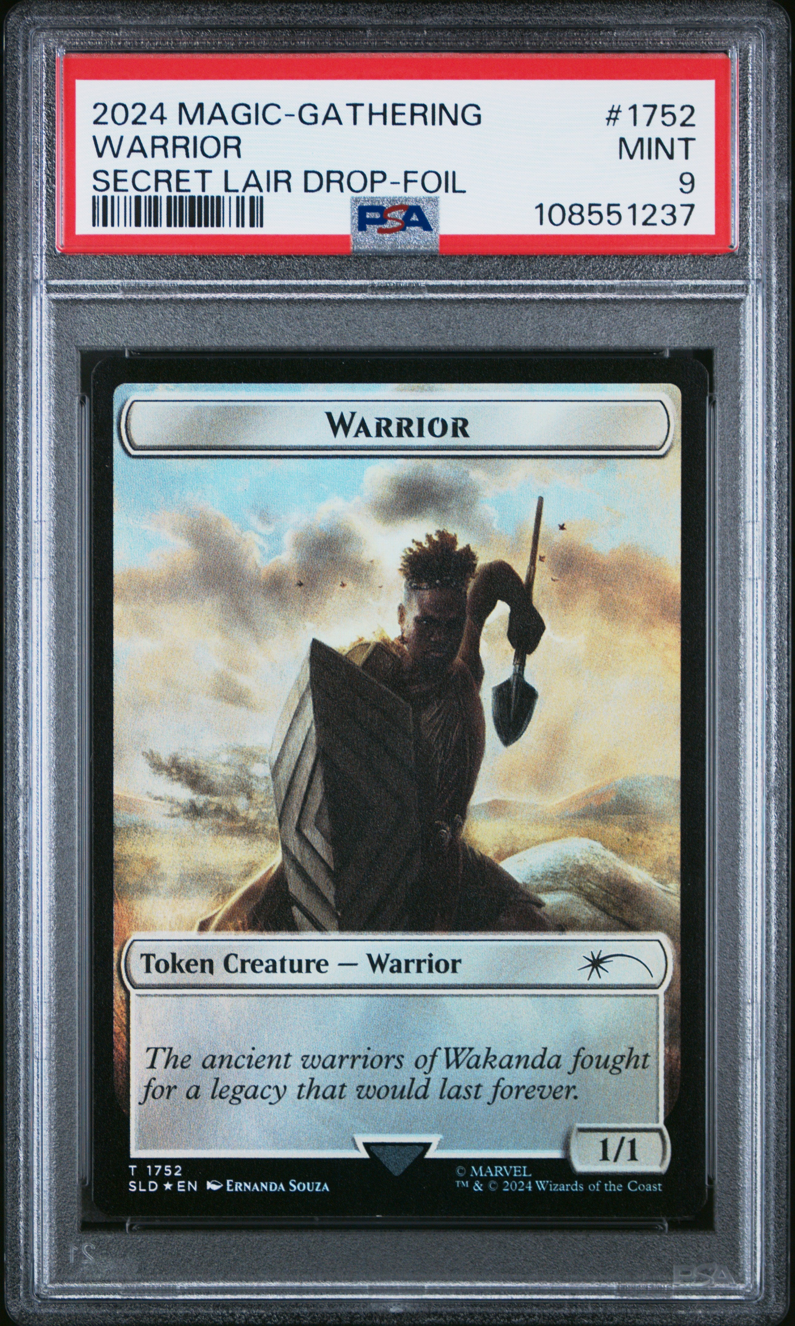 2024 Magic The Gathering Secret Lair Drop #1752 Warrior Secret Lair Drop-Foil PSA 9