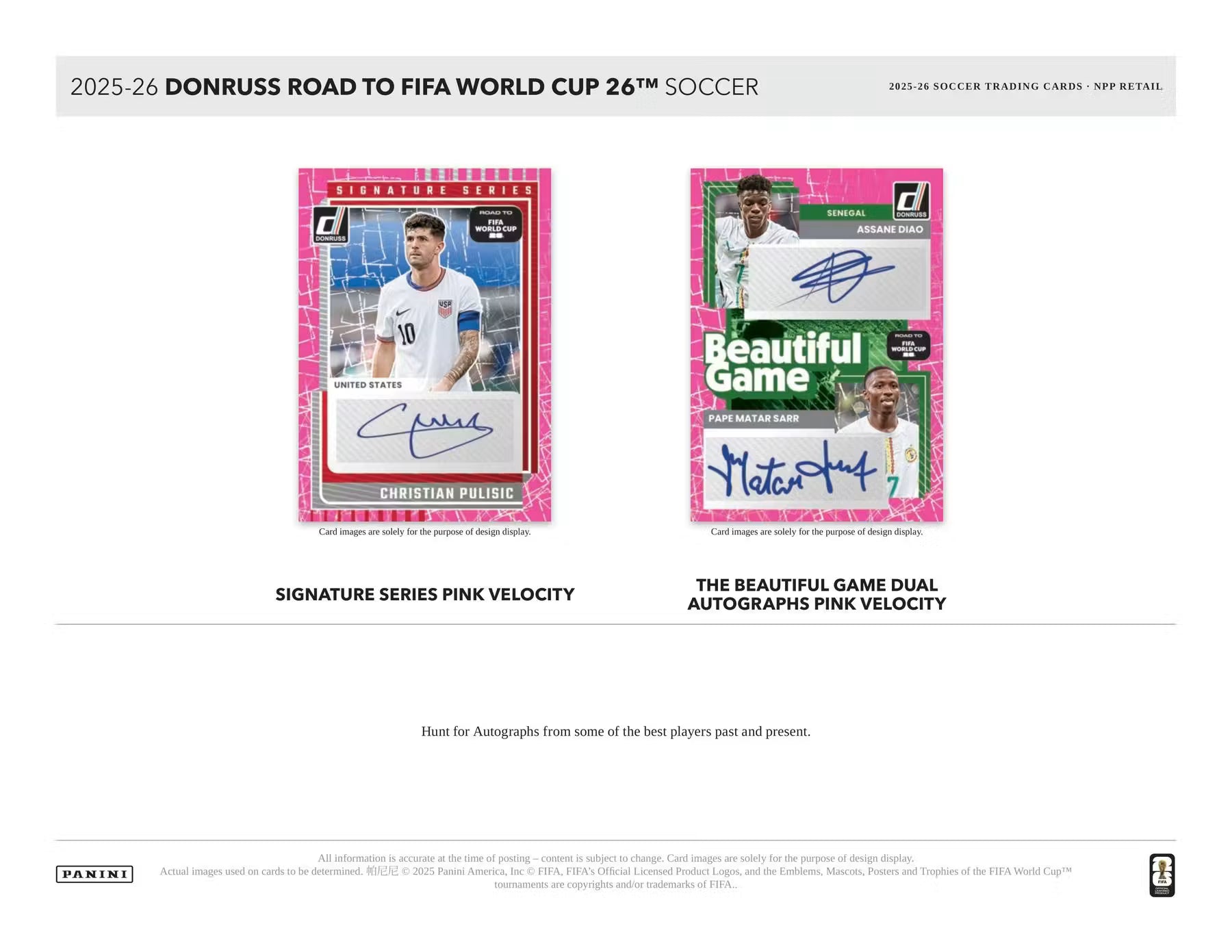 2025-26 Panini Donruss Road to FIFA World Cup Soccer 25 Card Value Pack