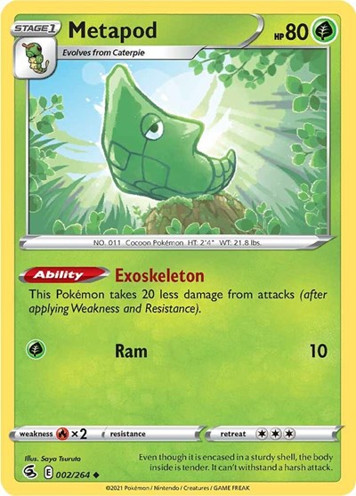 Sword & Shield Fusion Strike - 002/264 Metapod Uncommon