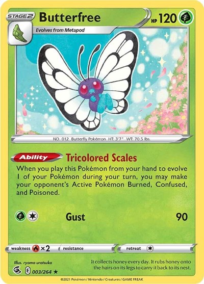 Sword & Shield Fusion Strike - 003/264 Butterfree Holo Rare