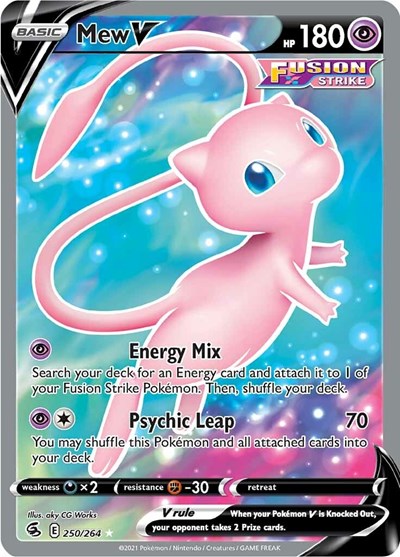 Sword & Shield Fusion Strike - 250/264 Mew V (Full Art) Ultra Rare