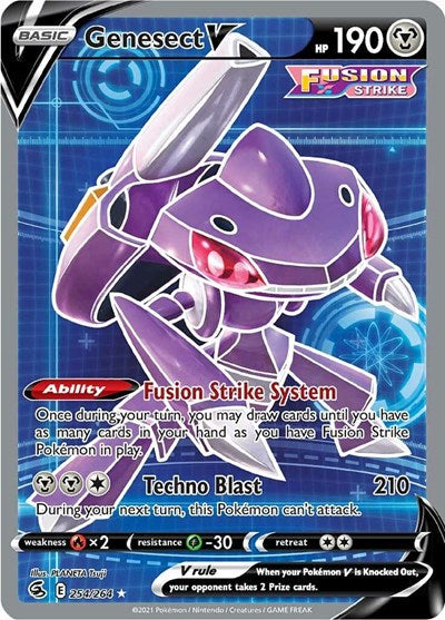 Sword & Shield Fusion Strike - 254/264 Genesect V (Full Art) Ultra Rare