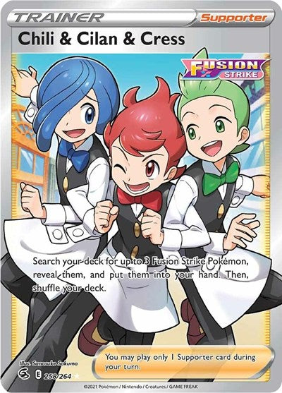 Sword & Shield Fusion Strike - 258/264 Chili & Cilan & Cress (Full Art) Ultra Rare