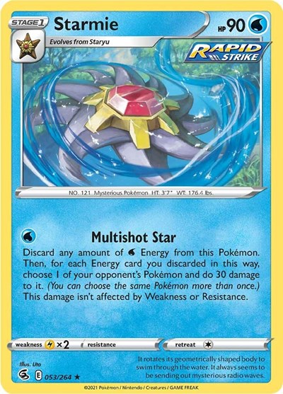 Sword & Shield Fusion Strike - 053/264 Starmie Holo Rare