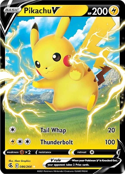 Sword & Shield Fusion Strike - 086/264 Pikachu V Ultra Rare