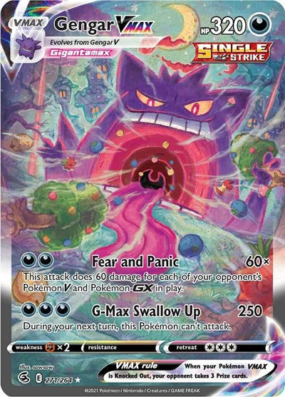 Sword & Shield Fusion Strike - 271/264 Gengar VMAX (Alternate Art Secret) Secret Rare