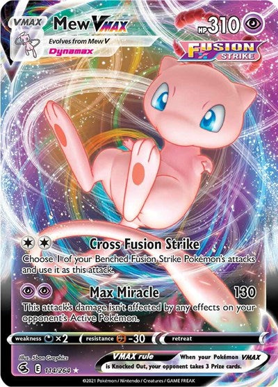 Sword & Shield Fusion Strike - 114/264 Mew VMAX Ultra Rare