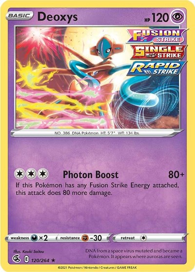 Sword & Shield Fusion Strike - 120/264 Deoxys Holo Rare