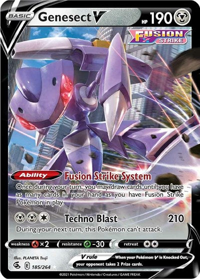 Sword & Shield Fusion Strike - 185/264 Genesect V Ultra Rare