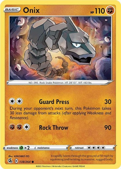 Sword & Shield Fusion Strike - 138/264 Onix Common