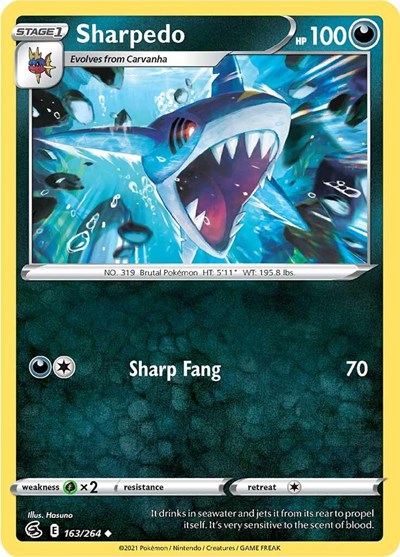 Sword & Shield Fusion Strike - 163/264 Sharpedo Uncommon