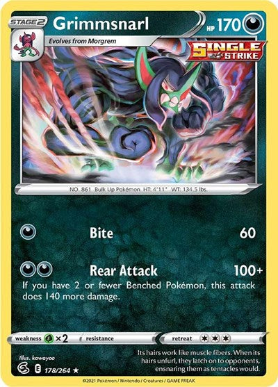 Sword & Shield Fusion Strike - 178/264 Grimmsnarl Holo Rare