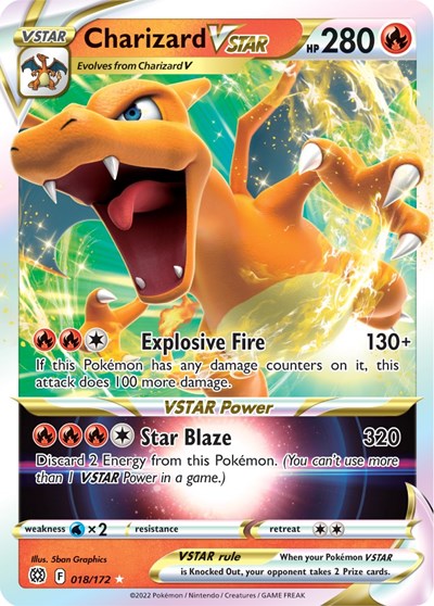 Sword & Shield Brilliant Stars - 018/172 Charizard VSTAR Ultra Rare