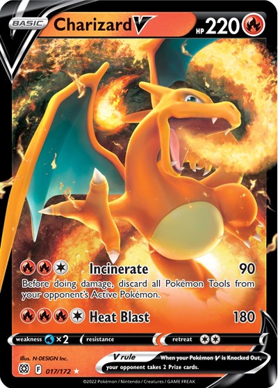 Sword & Shield Brilliant Stars - 017/172 Charizard V Ultra Rare