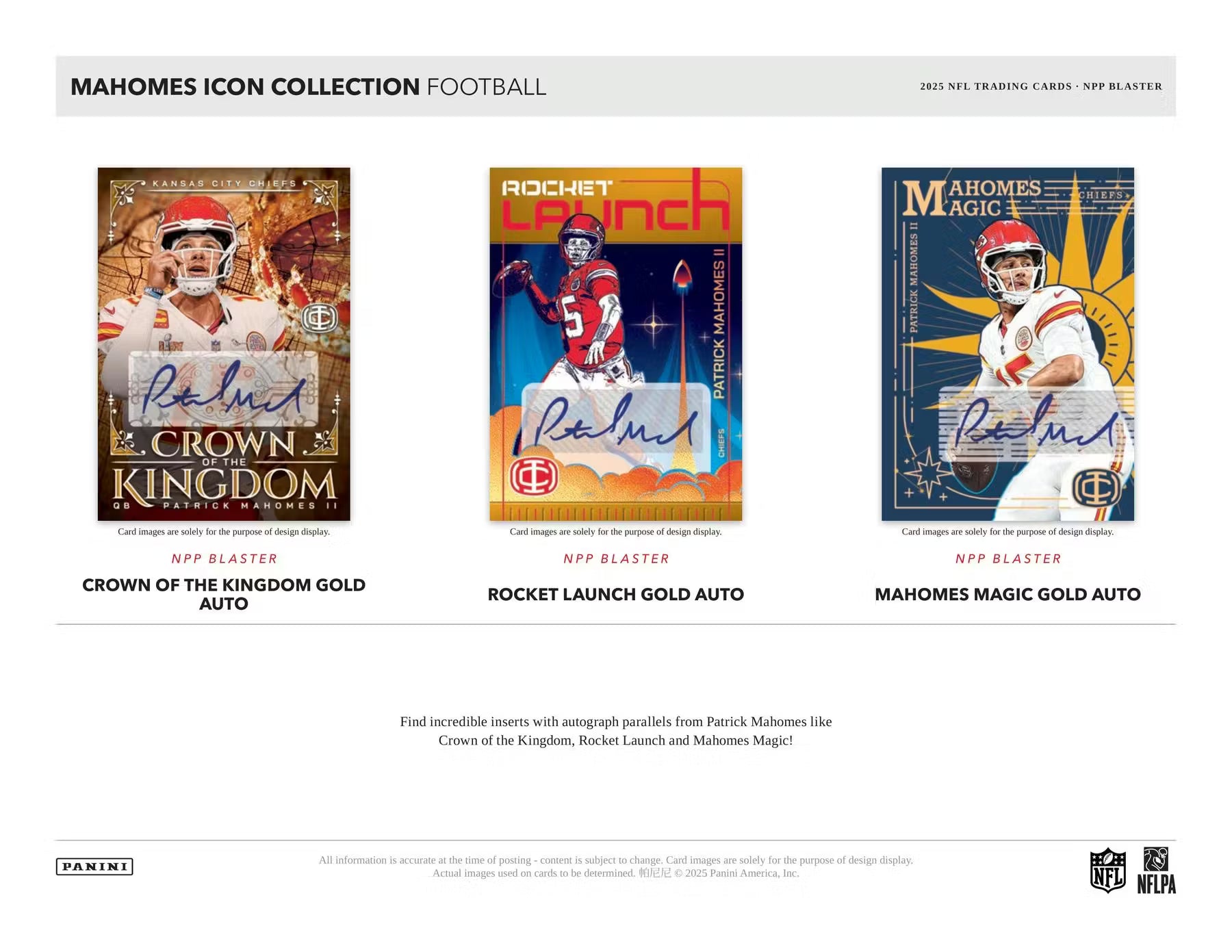2025 Panini Patrick Mahomes II Icon Collection Football NFL Blaster Box
