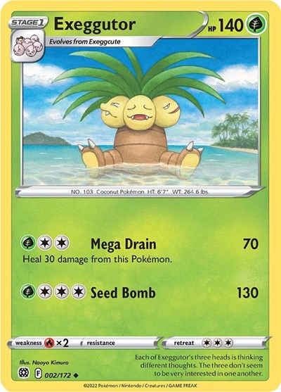 Sword & Shield Brilliant Stars - 002/172 Exeggutor Uncommon