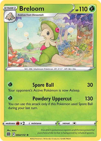 Sword & Shield Brilliant Stars - 004/172 Breloom Rare