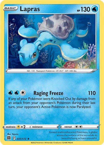 Sword & Shield Brilliant Stars - 031/172 Lapras Rare