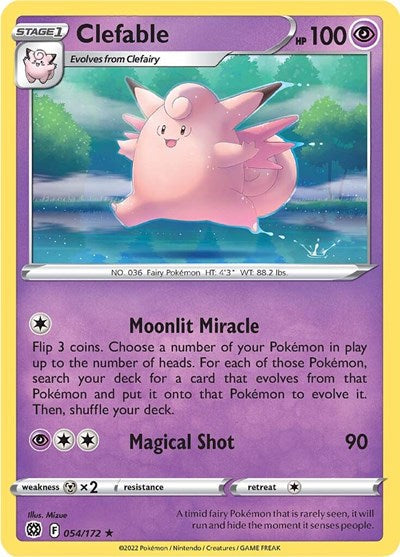 Sword & Shield Brilliant Stars - 054/172 Clefable Rare