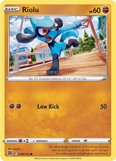 Sword & Shield Brilliant Stars - 078/172 Riolu Common