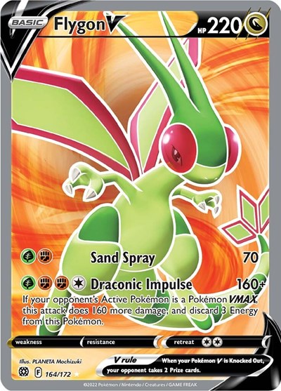 Sword & Shield Brilliant Stars - 164/172 Flygon V (Full Art) Ultra Rare