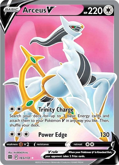 Sword & Shield Brilliant Stars - 165/172 Arceus V (Full Art) Ultra Rare