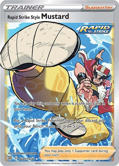 Sword & Shield Brilliant Stars Trainer Gallery - TG27/TG30 Rapid Strike Style Mustard Ultra Rare