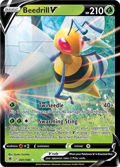 Sword & Shield Astral Radiance - 001/189 Beedrill V Ultra Rare