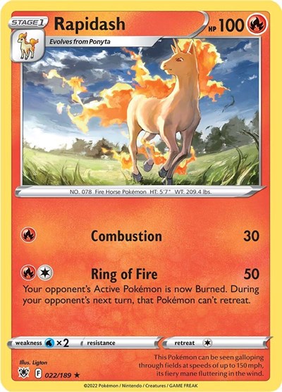 Sword & Shield Astral Radiance - 022/189 Rapidash Rare