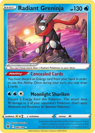 Sword & Shield Astral Radiance - 046/189 Radiant Greninja Radiant Rare