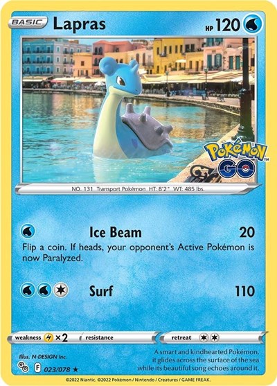 Pokemon GO - 023/078 Lapras Holo Rare