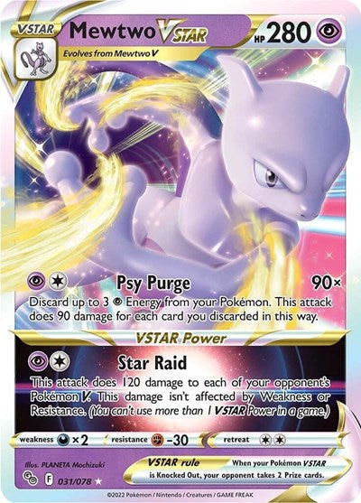 Pokemon GO - 031/078 Mewtwo VSTAR Ultra Rare