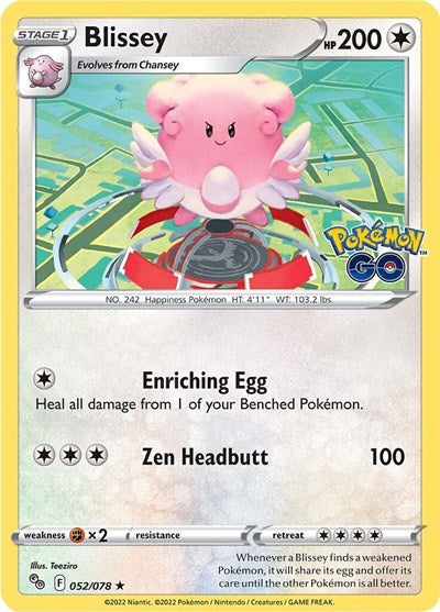 Pokemon GO - 052/078 Blissey Holo Rare