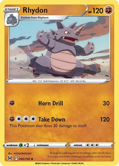 Sword & Shield Lost Origin - 090/196 Rhydon Uncommon