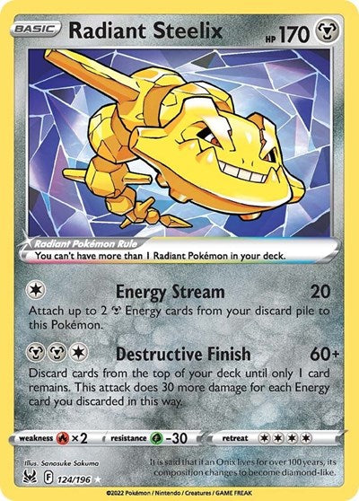 Sword & Shield Lost Origin - 124/196 Radiant Steelix Radiant Rare