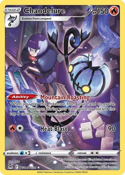 Sword & Shield Lost Origin Trainer Gallery - TG04/TG30 Chandelure Ultra Rare