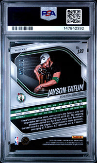 2024 PANINI PRIZM BLACK #139 JAYSON TATUM SKEWED PSA 9