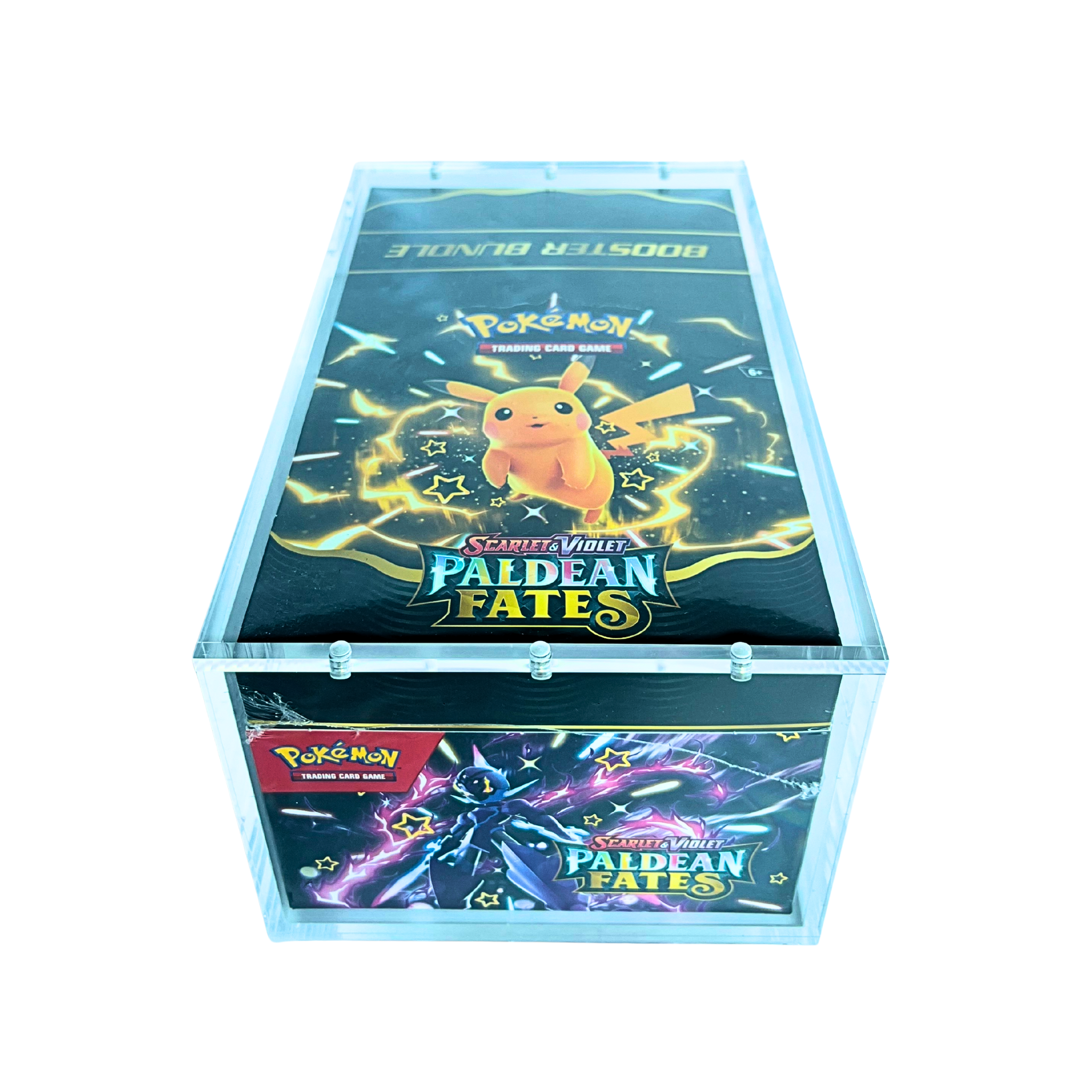 Pokémon TCG Paldean Fates Booster Bundle Display with Acrylic Case
