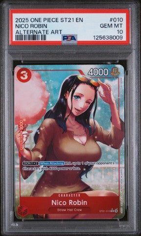 2025 One Piece Starter Deck St21-Ex Gear 5 #010 Nico Robin Alternate Art PSA 10