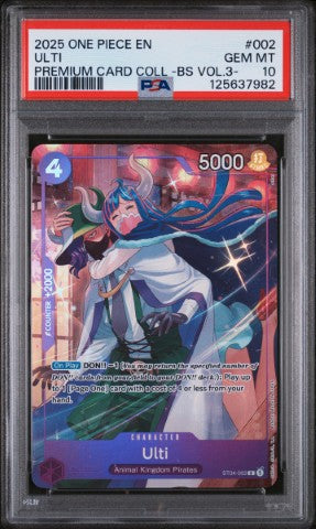 2025 One Piece Premium Card Collection -Best Selection Vol.3- #002 Ulti PSA 10