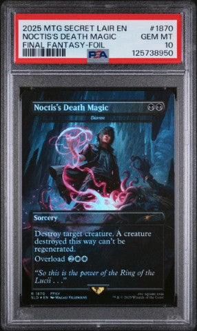 2025 Magic The Gathering Secret Lair Drop #1870 Noctis'S Death Magic Final Fantasy-Foil PSA 10