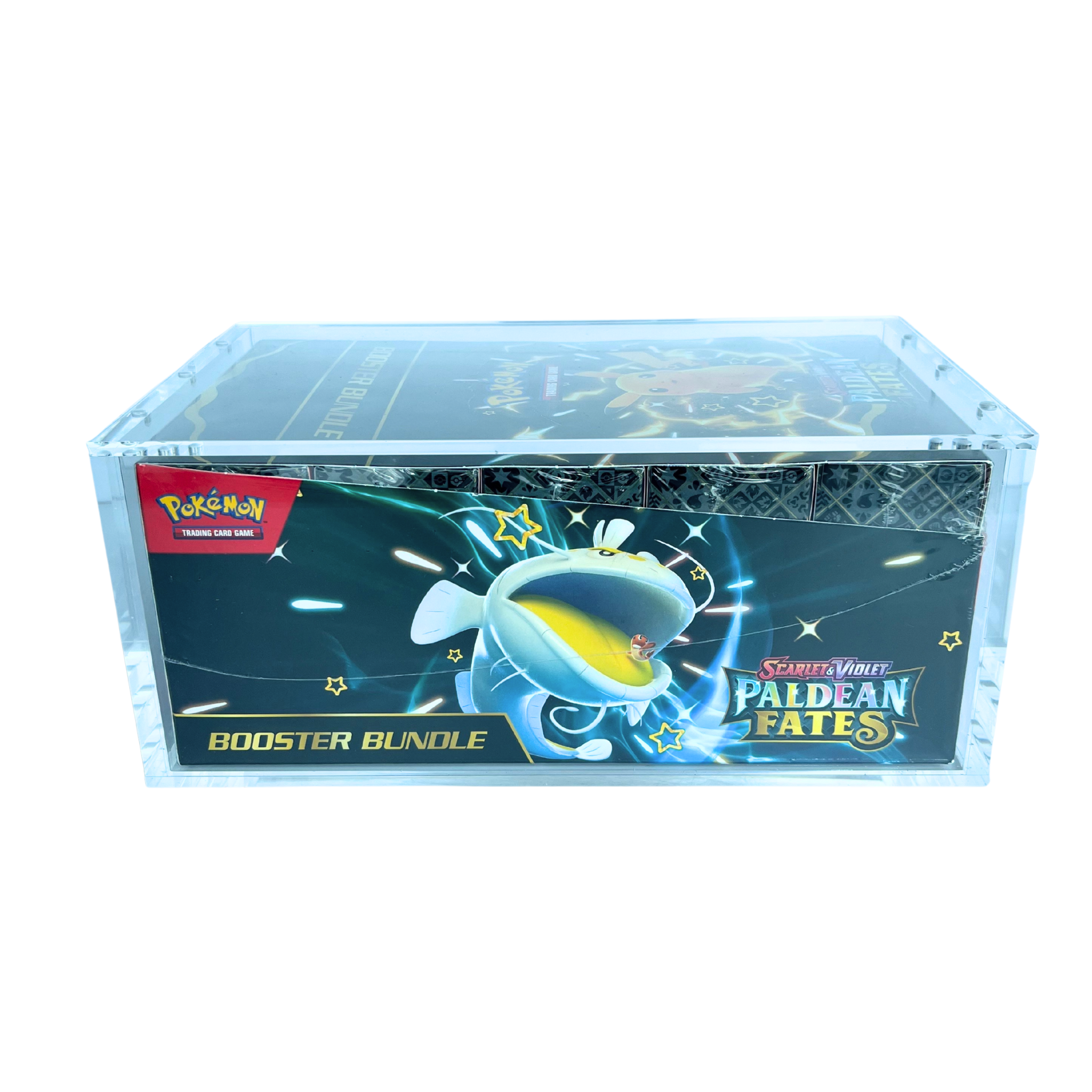 Pokémon TCG Paldean Fates Booster Bundle Display with Acrylic Case