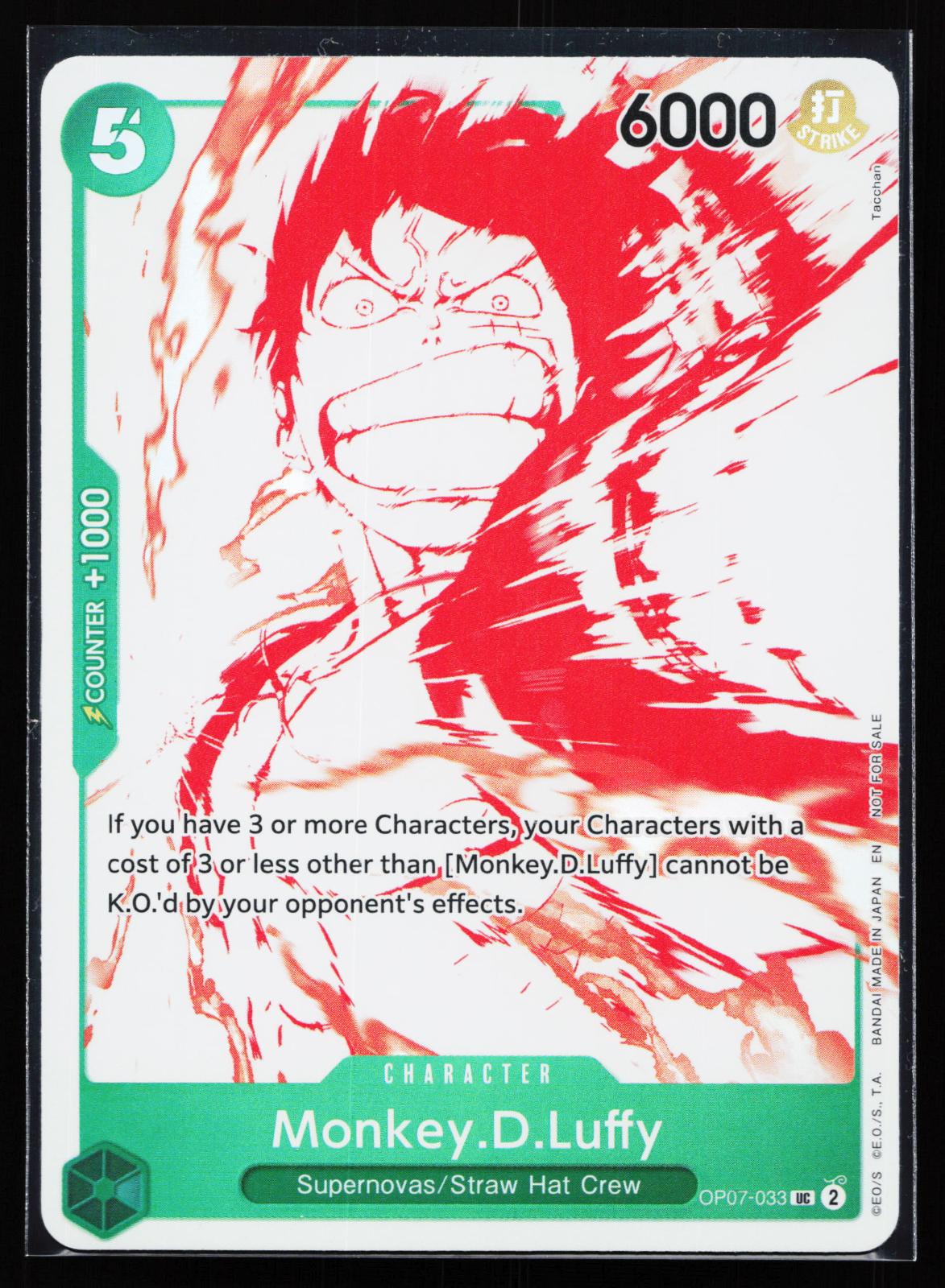 One Piece Promotion Cards OP07-033 Monkey.D.Luffy 3rd Anniversary Treasure 
