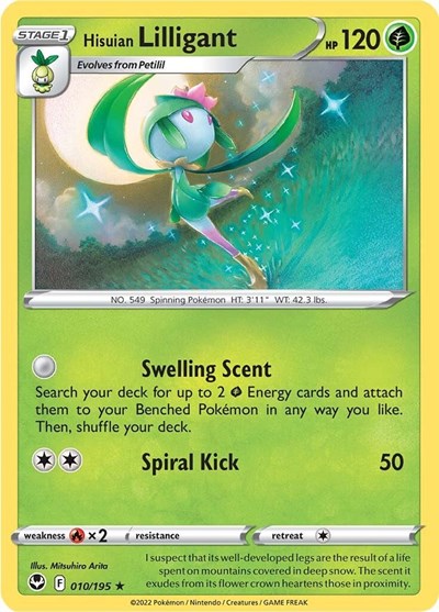 Sword & Shield Silver Tempest - 010/195 Hisuian Lilligant Rare